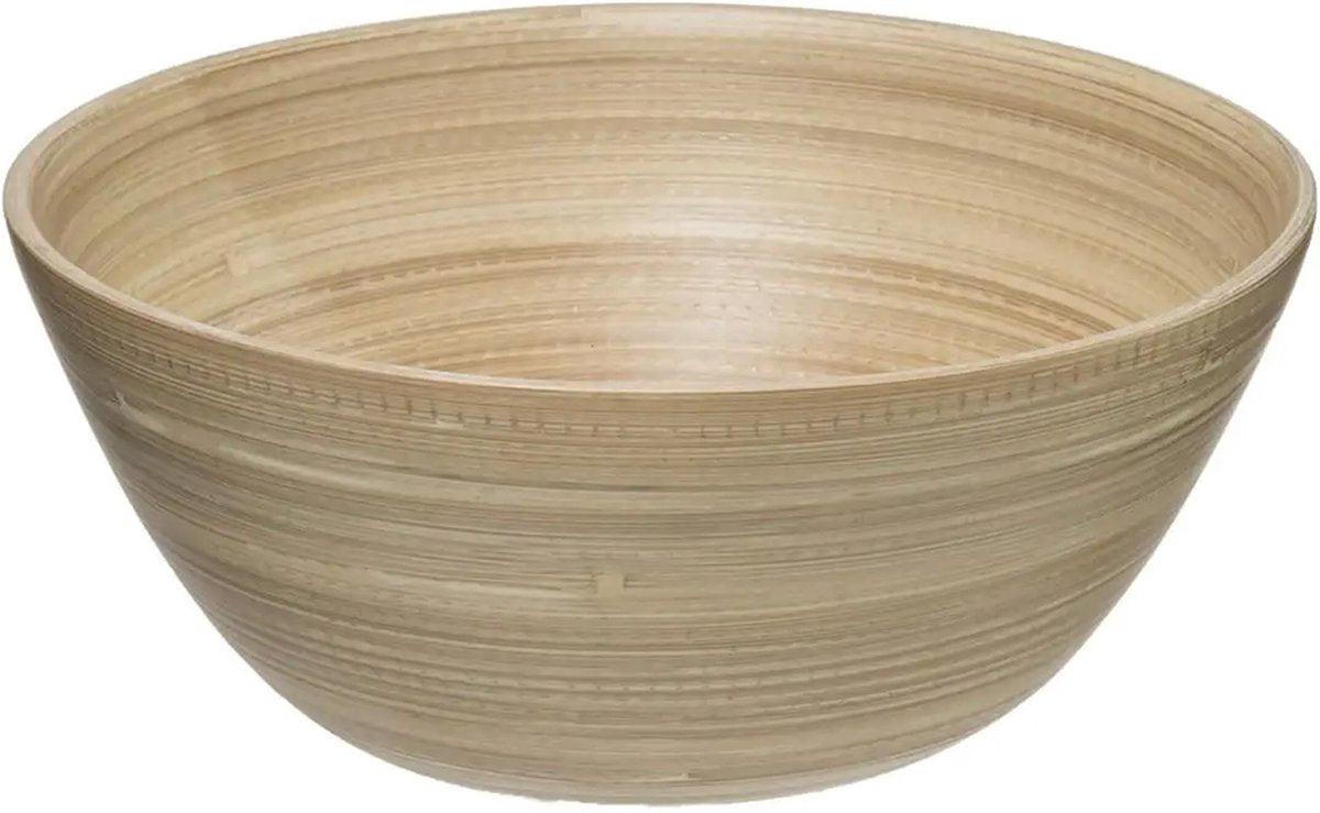 Secret de Gourmet Slakom/serveer schaaltjes - bamboe - beige- D25 cm