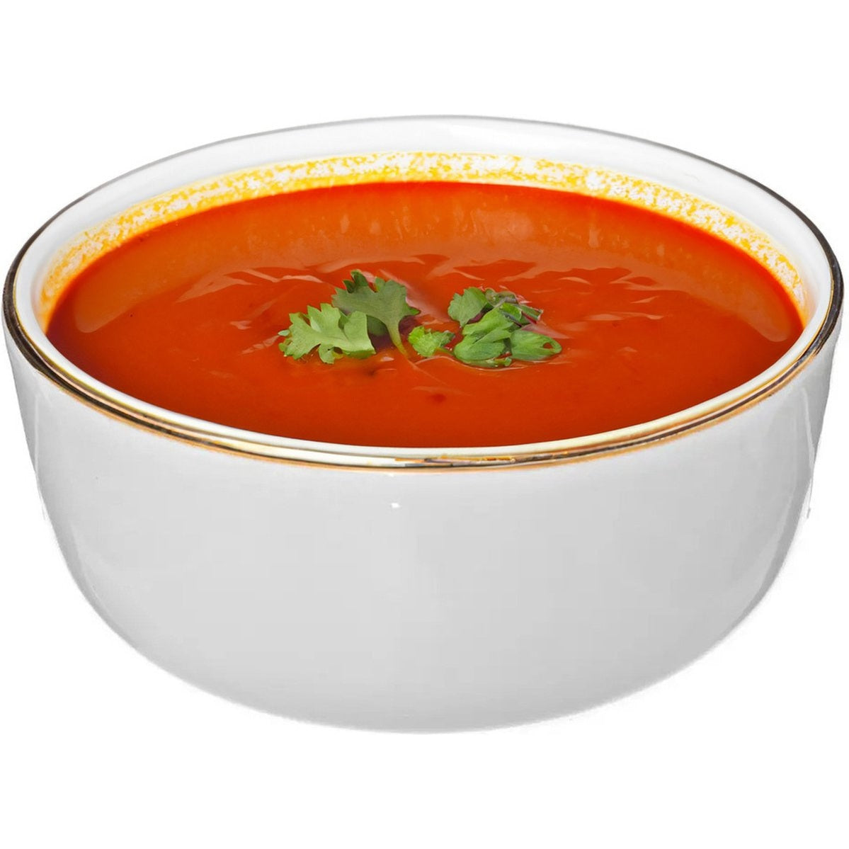 Secret de Gourmet Soepkommen/serveer schaaltjes - Corona - keramiek - D15 x H6.6 cm - wit/goud - Stapelbaar