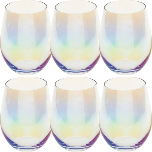 Secret de Gourmet Tumbler drink glazen - 6x stuks - parelmoer - 540 ml - Drinkglazen - Waterglazen