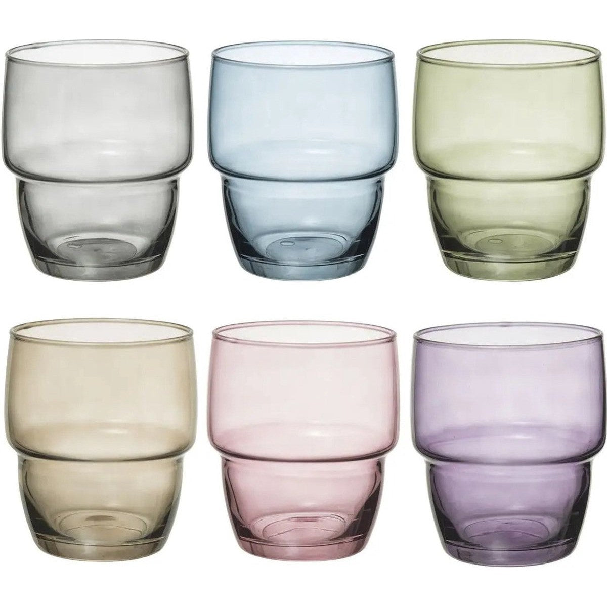 Secret de Gourmet water/sap glazen Rodrig - 6x stuks - 280 ml - Drinkglazen - Waterglazen - Stapelbaar