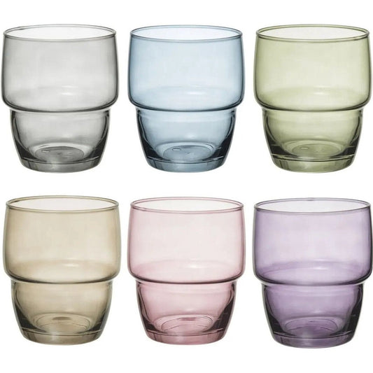 Secret de Gourmet water/sap glazen Rodrig - 6x stuks - 280 ml - Drinkglazen - Waterglazen - Stapelbaar