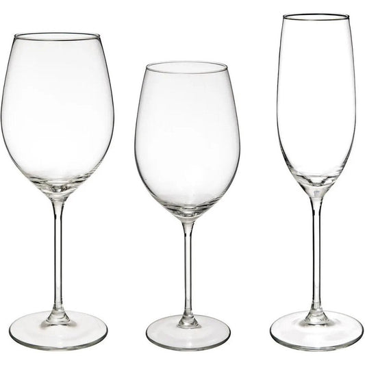 Set van 18x wijnglazen en champagneglazen Lina 210/410/540 ml van glas - Wijn glazen - Champagne glazen