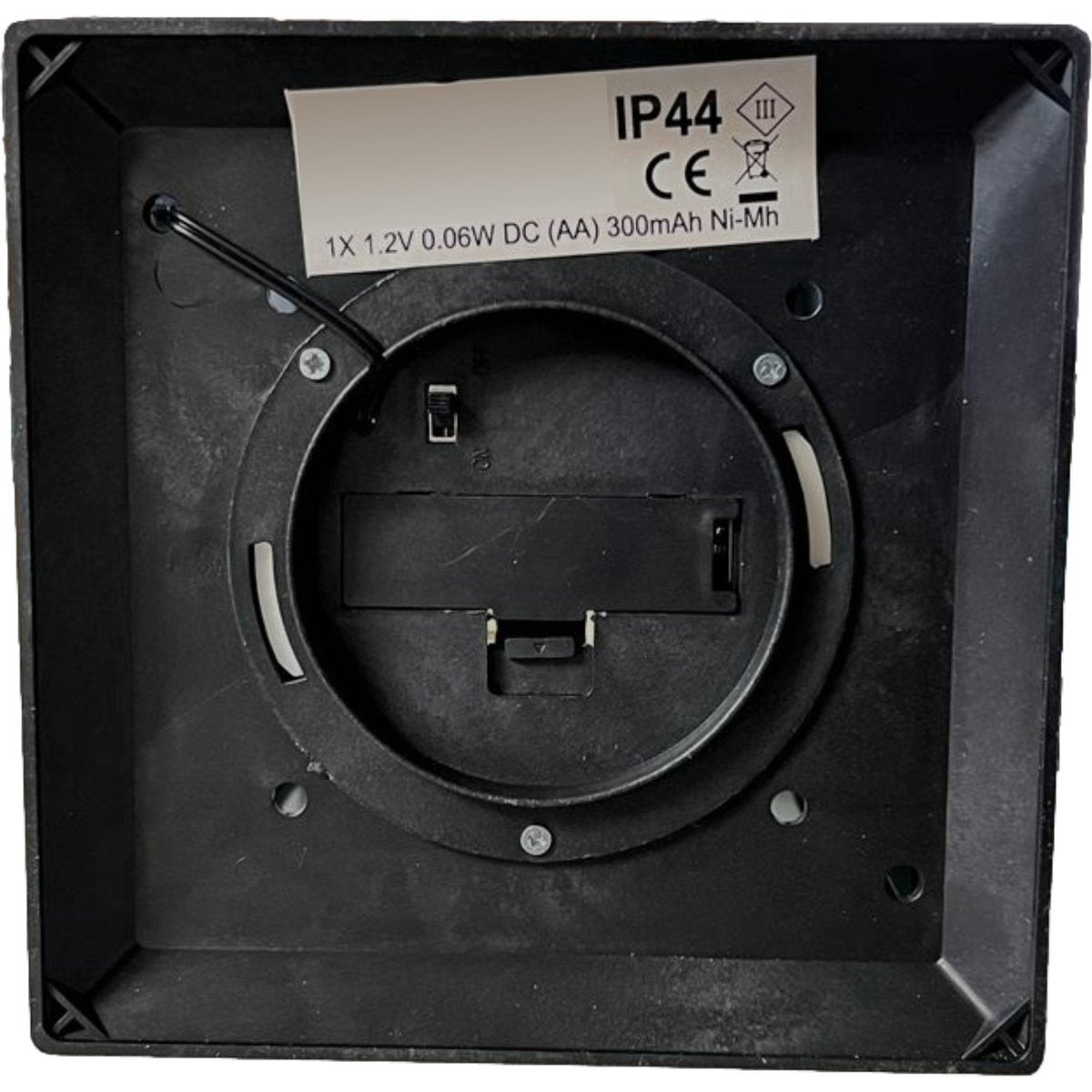 Set van 2 - Landelijke Tuinlantaarn met LED Kaars op Batterijen - Tuinverlichting / Sfeerverlichting - Zwart - Windlicht op Batterijen - Tafellamp voor Buiten met Vlameffect