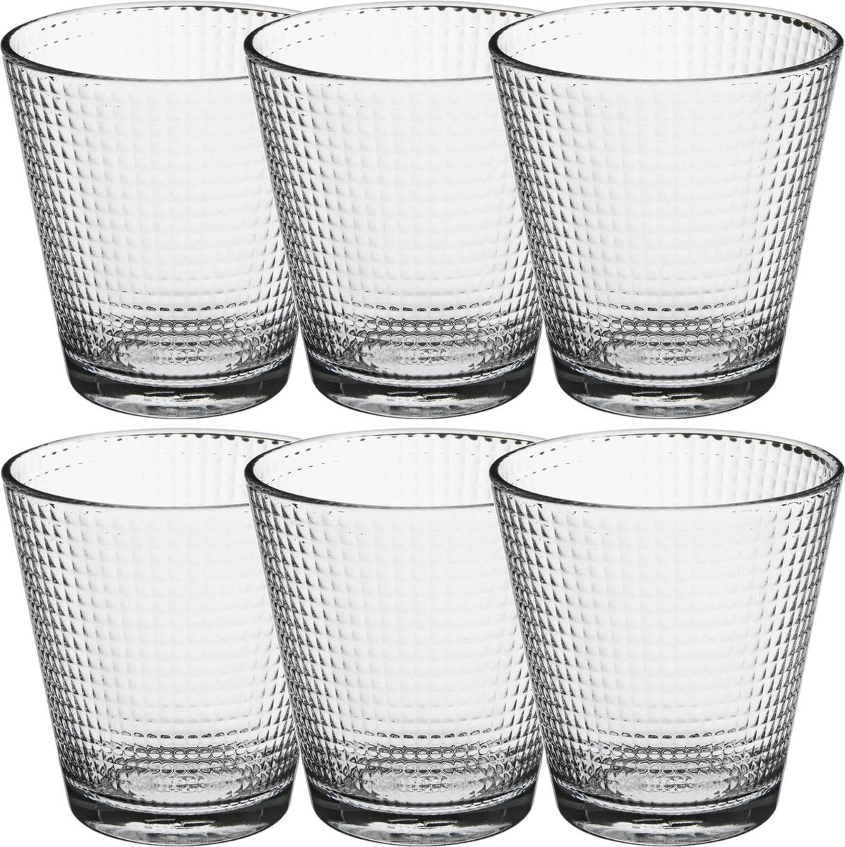 Set van 6x stuks water/sap glazen Benit 250 ml van glas - Drinkglazen - Waterglazen