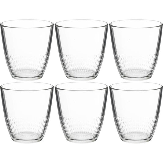 Set van 6x stuks water/sap glazen Claudi 250 ml van glas - Drinkglazen - Waterglazen