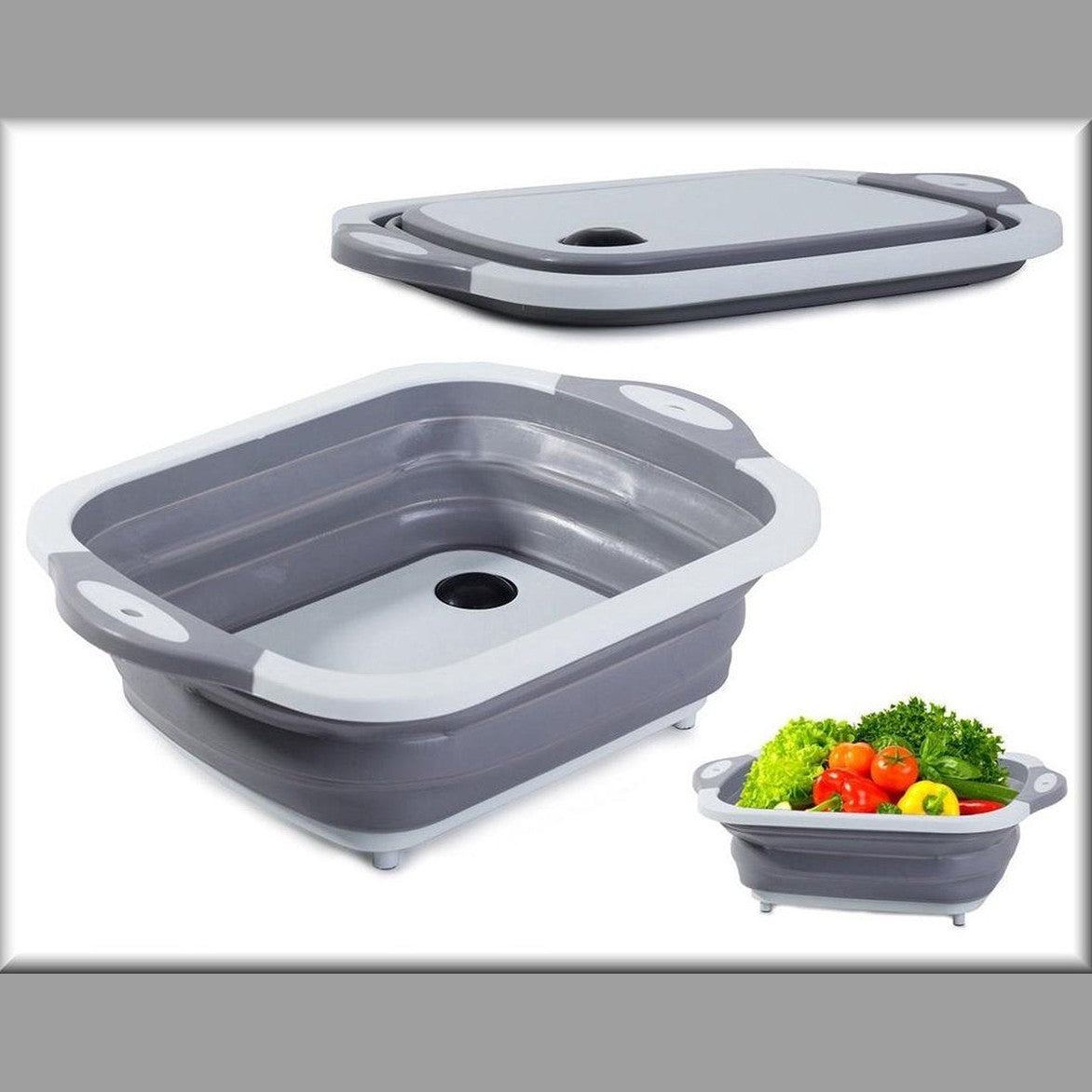 Siliconen spoelbak - siliconen snijplank- Camping - Camper- Snijplank - Spoelbak- Caravan