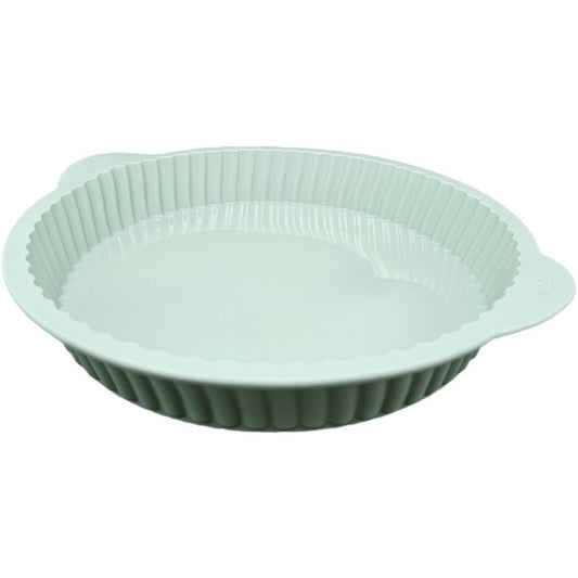 Siliconen taartvorm rood Ø 24CM | siliconen bakvorm | Groen | Quichevorm | Boterkoekvorm | Siliconen Taart Bakvorm | cakevorm met handgrepen | cakevormen | gegroefde taartvorm | anti-aanbaklaag | voor oven en magnetron SILITART-PRO