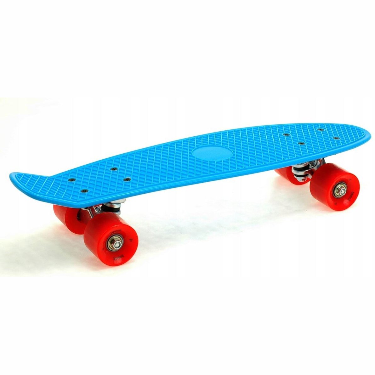 Skateboard – Cruiser Pennyboard 57cm – Lichtgewicht – ABEC-5 – PU-dempers – Rood/Blauw