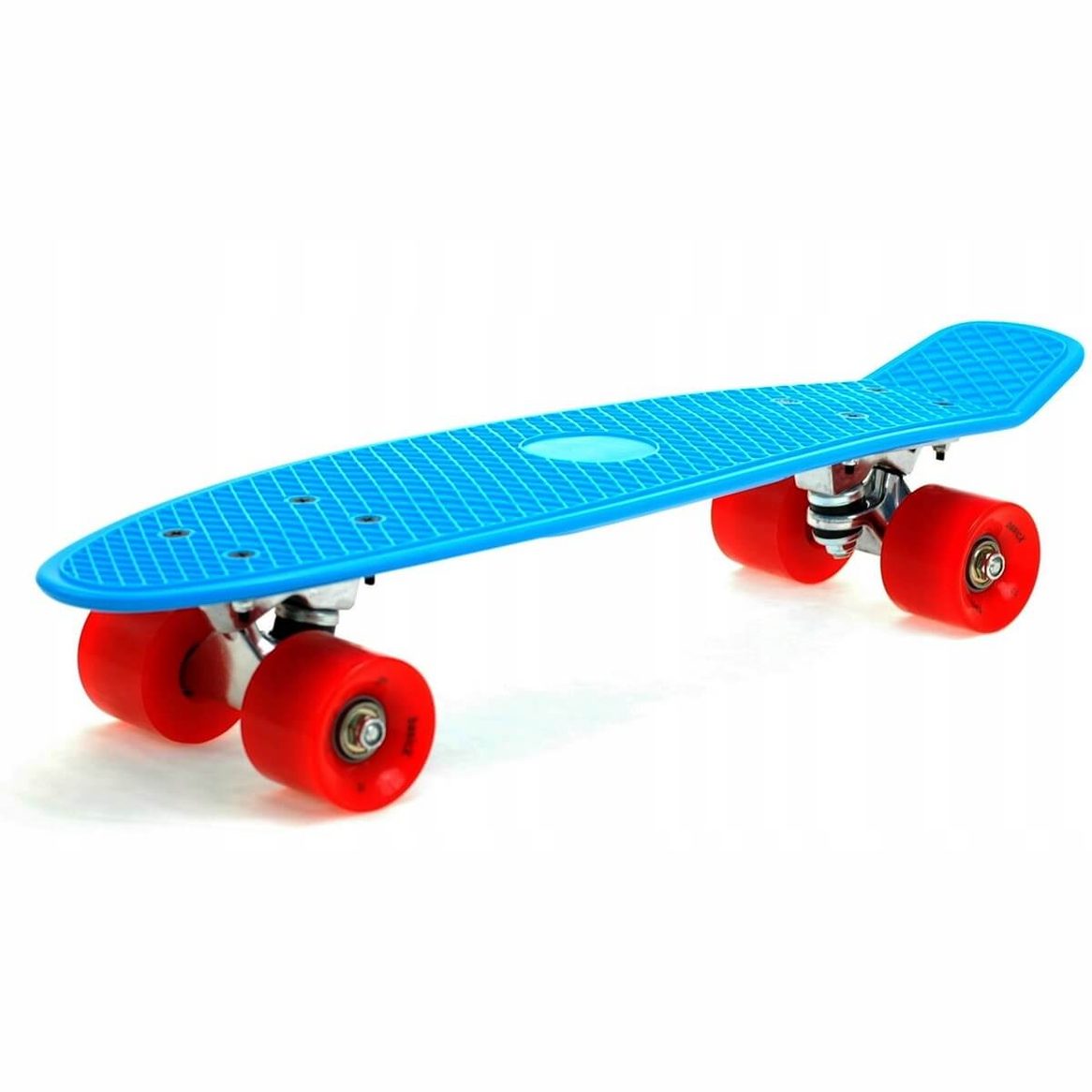 Skateboard – Cruiser Pennyboard 57cm – Lichtgewicht – ABEC-5 – PU-dempers – Rood/Blauw