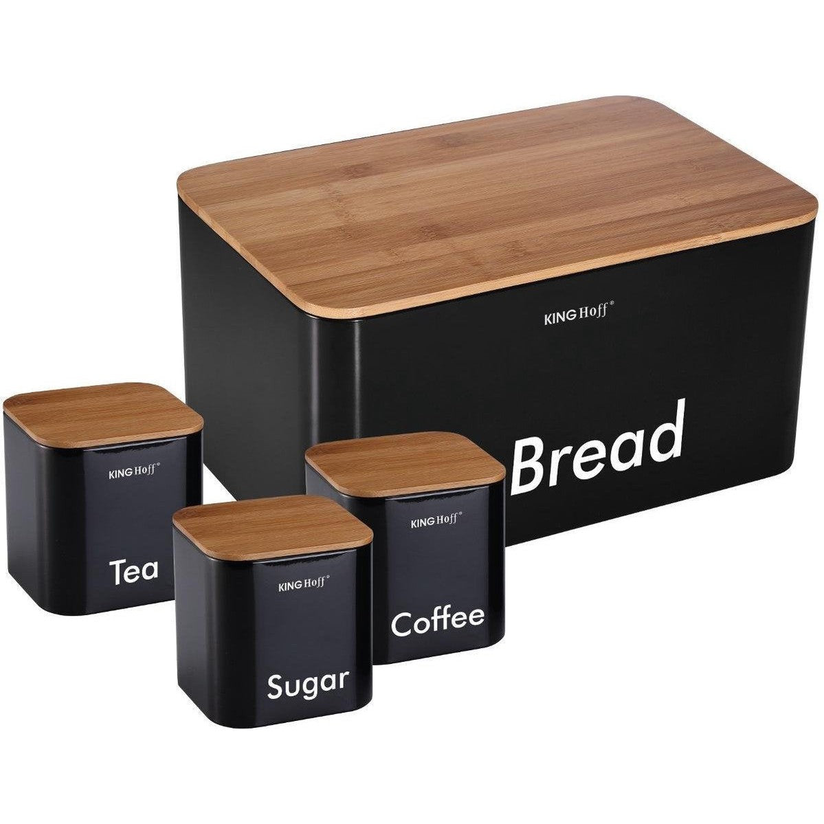 Stalen Broodtrommel Kinghoff + 3 Containers Kh-1086