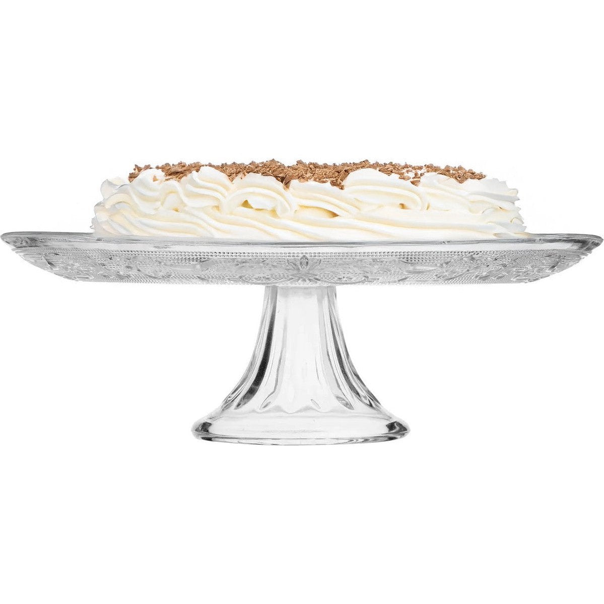 Taartplateau Renaissance - glas - 9 x 29 cm - op voet - gebakjes serveren en presenteren