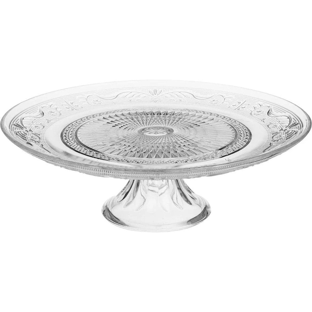 Taartplateau Renaissance - glas - 9 x 29 cm - op voet - gebakjes serveren en presenteren