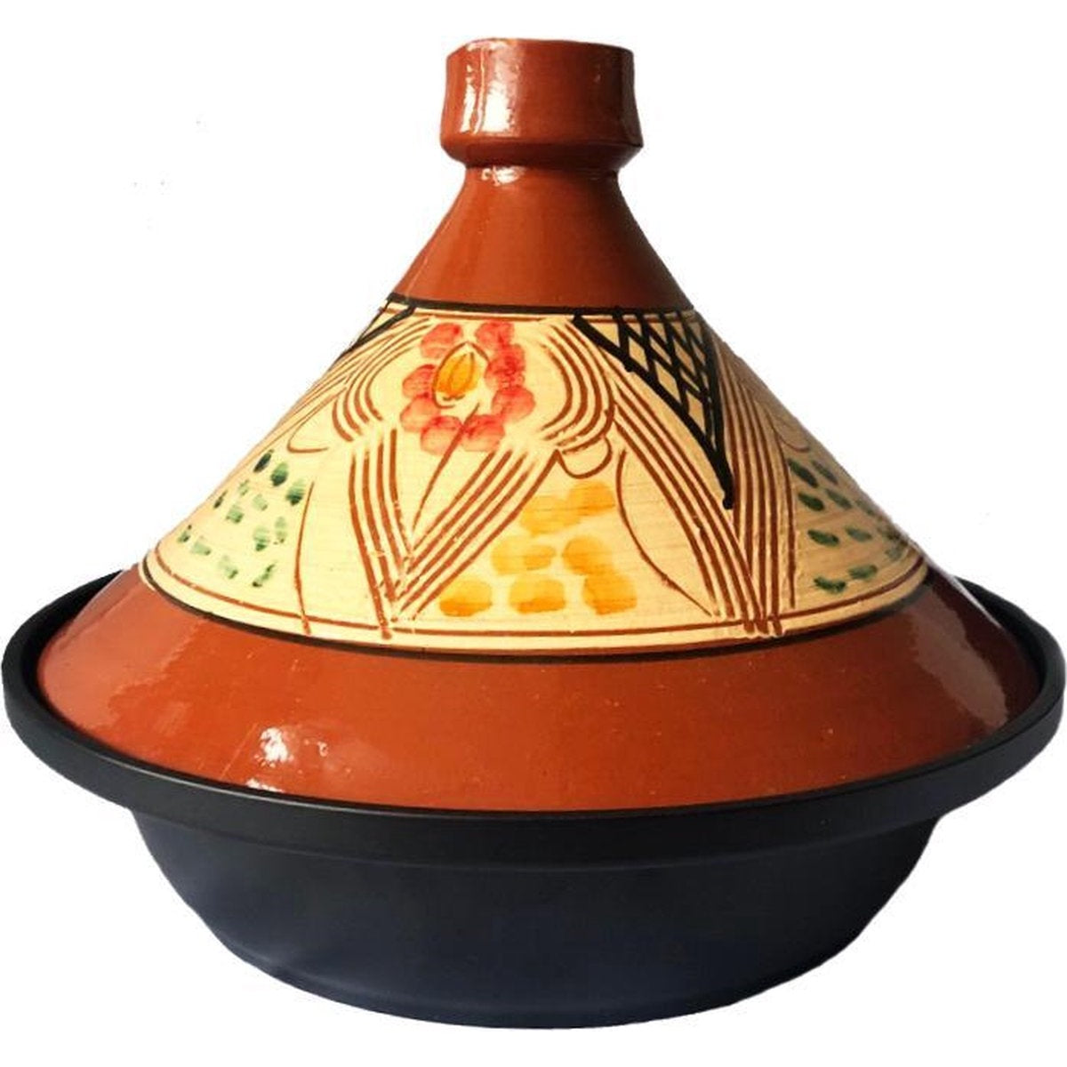 Tajine van aardewerk en gegoten aluminium, ook geschikt voor inductie