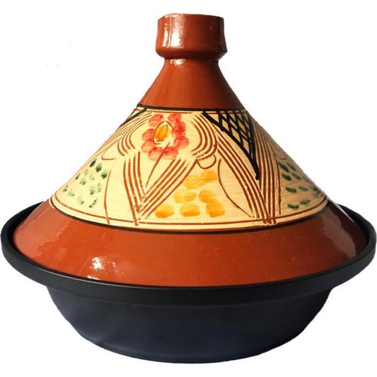 Tajine van aardewerk en gegoten aluminium, ook geschikt voor inductie
