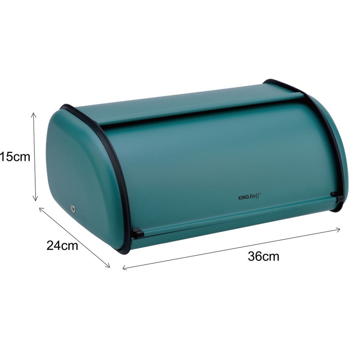 Top Choice - Broodtrommel - RVS - Groen - Retro - 36x24x15 cm