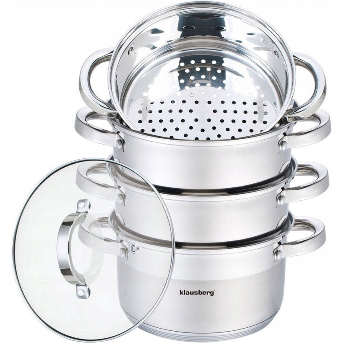 Top Choice - stoompan - 5 delig - 22cm - rvs - alle warmtebronnen