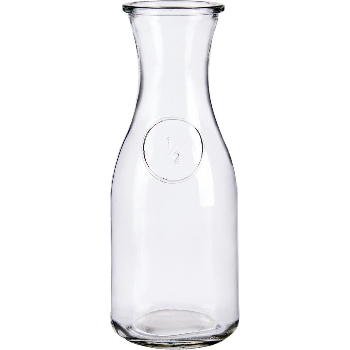 Vivalto glazen wijn/water karaf 500 ml 8 x 20 cm - Karaffen 0.5 liter - Waterkannen/sapkannen