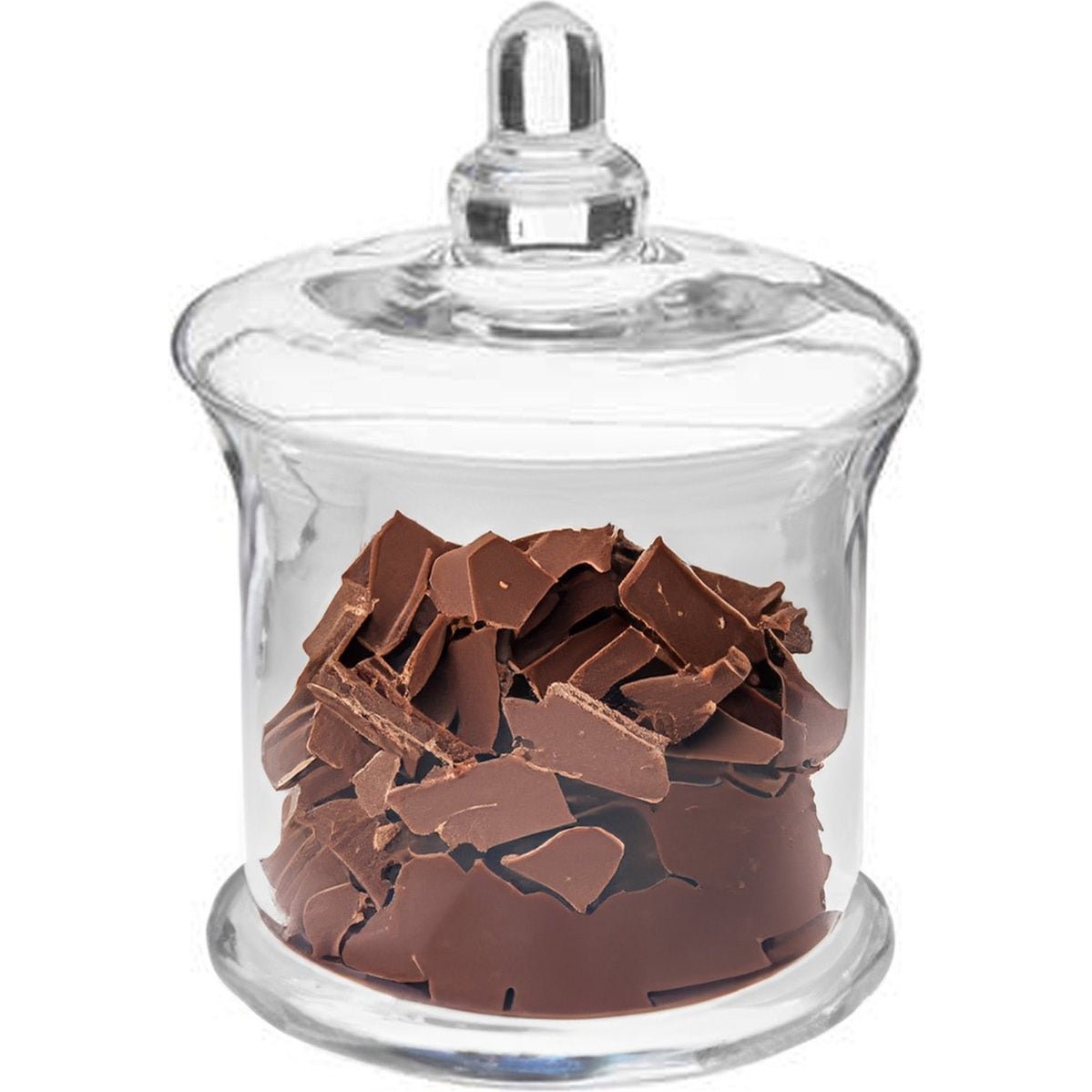 Voorraadpot/koektrommel glas met deksel - 1 liter - Koektrommels/bonbonnieres