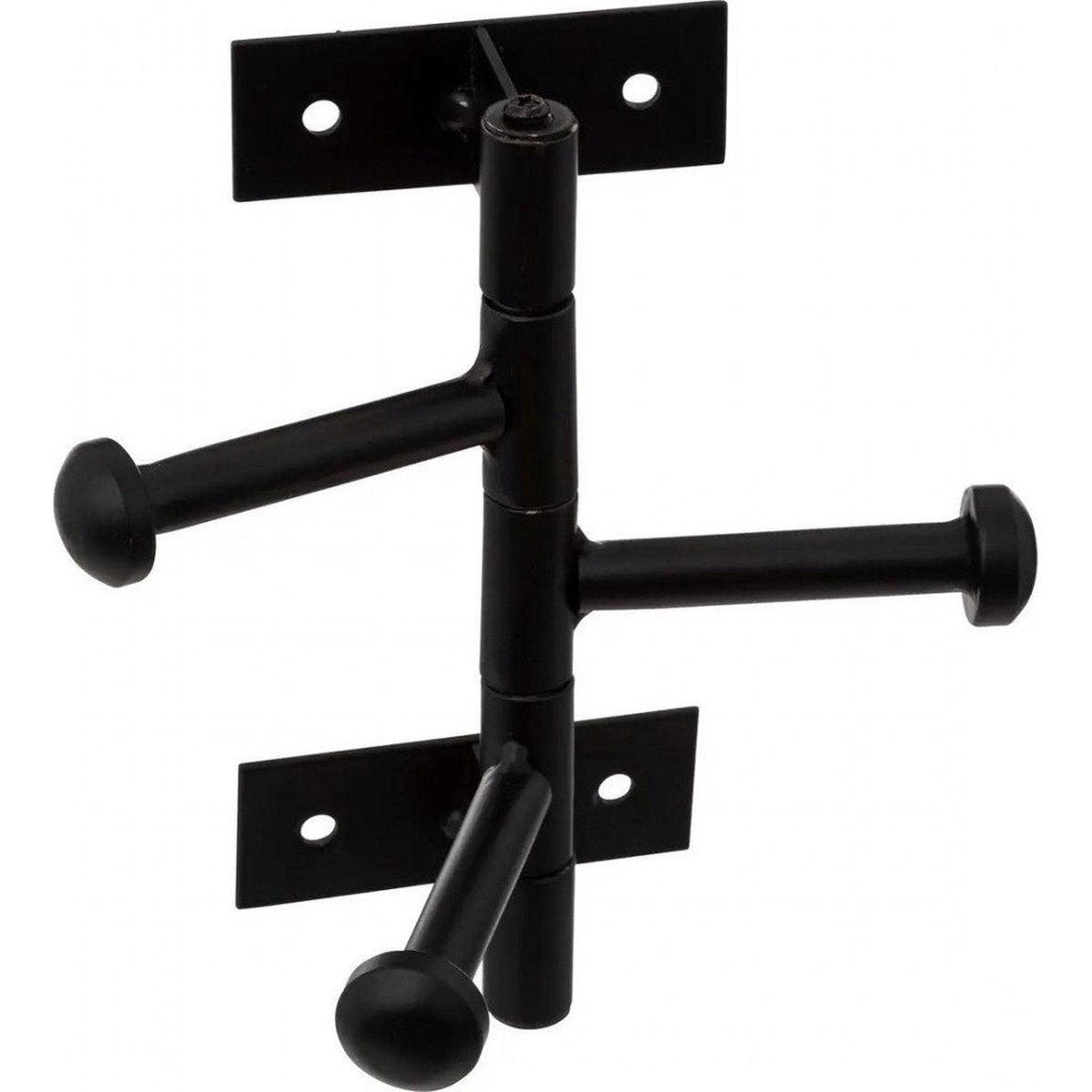 Wandkleerhanger - roterende haken - zwart
