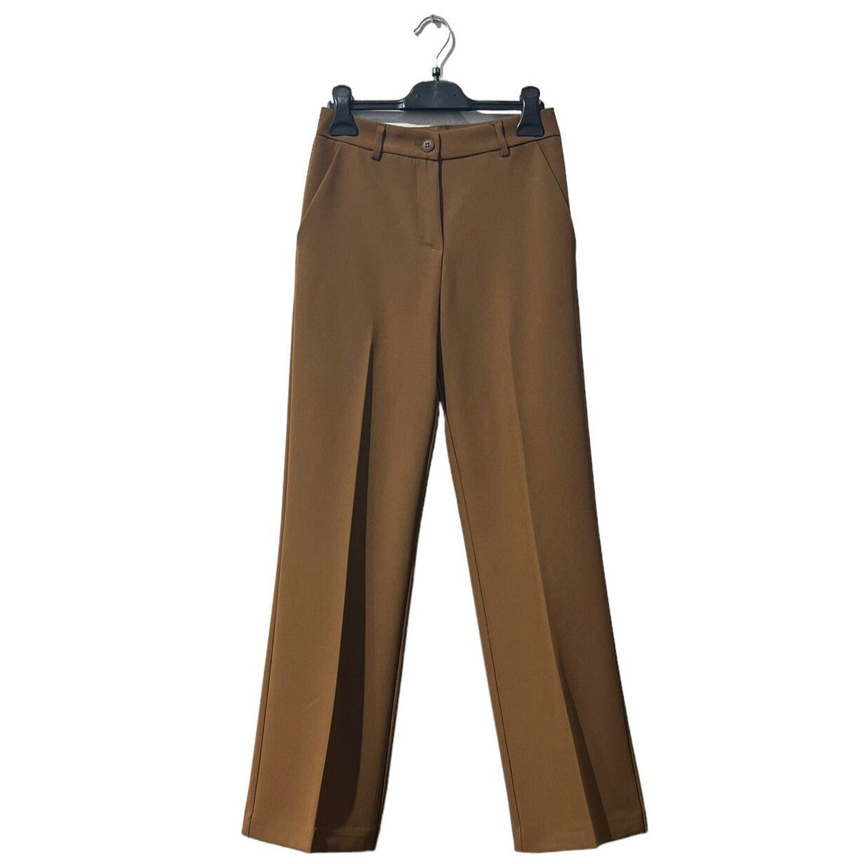 Wide Leg Trousers - Chocoladebruin - MODESTNOVA