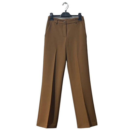 Wide Leg Trousers - Chocoladebruin - MODESTNOVA