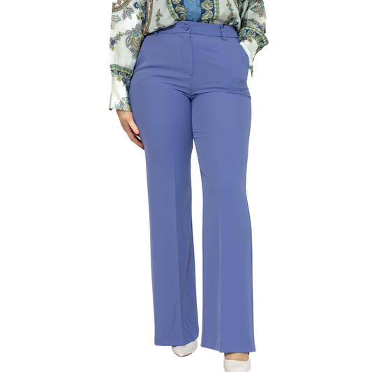 Wide Leg Trousers Long - Violet - MODESTNOVA