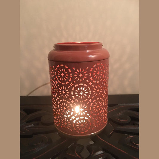 Windlicht - Lantaarn - Zwart Metaal - Hoogte 19 cm - Zwart