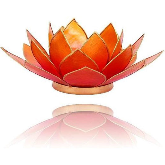 Yogi & Yogini Lotus sfeerlicht 2-kleurig roze-oranje -- Ø 13.5 cm
