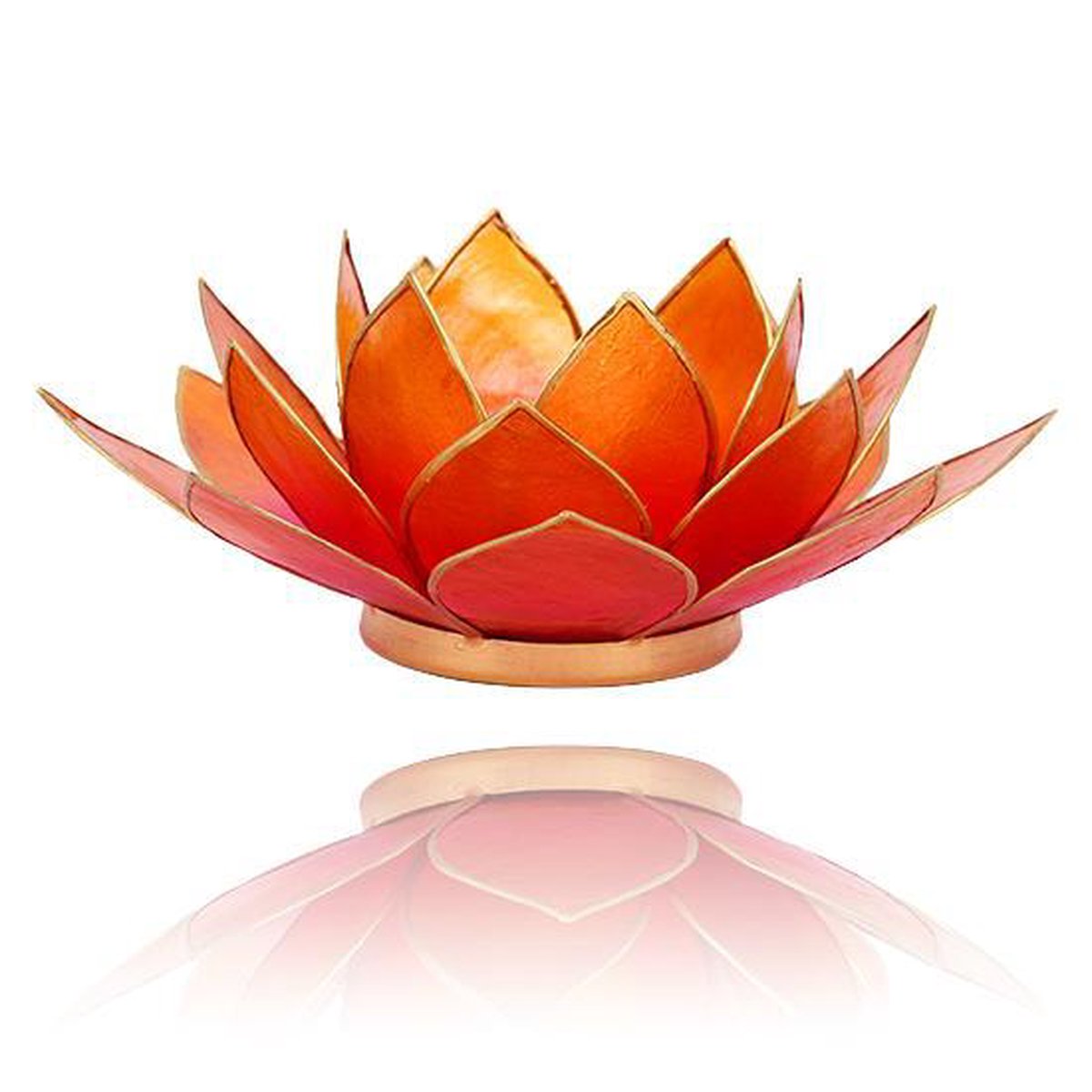 Yogi & Yogini Lotus sfeerlicht 2-kleurig roze-oranje -- Ø 13.5 cm