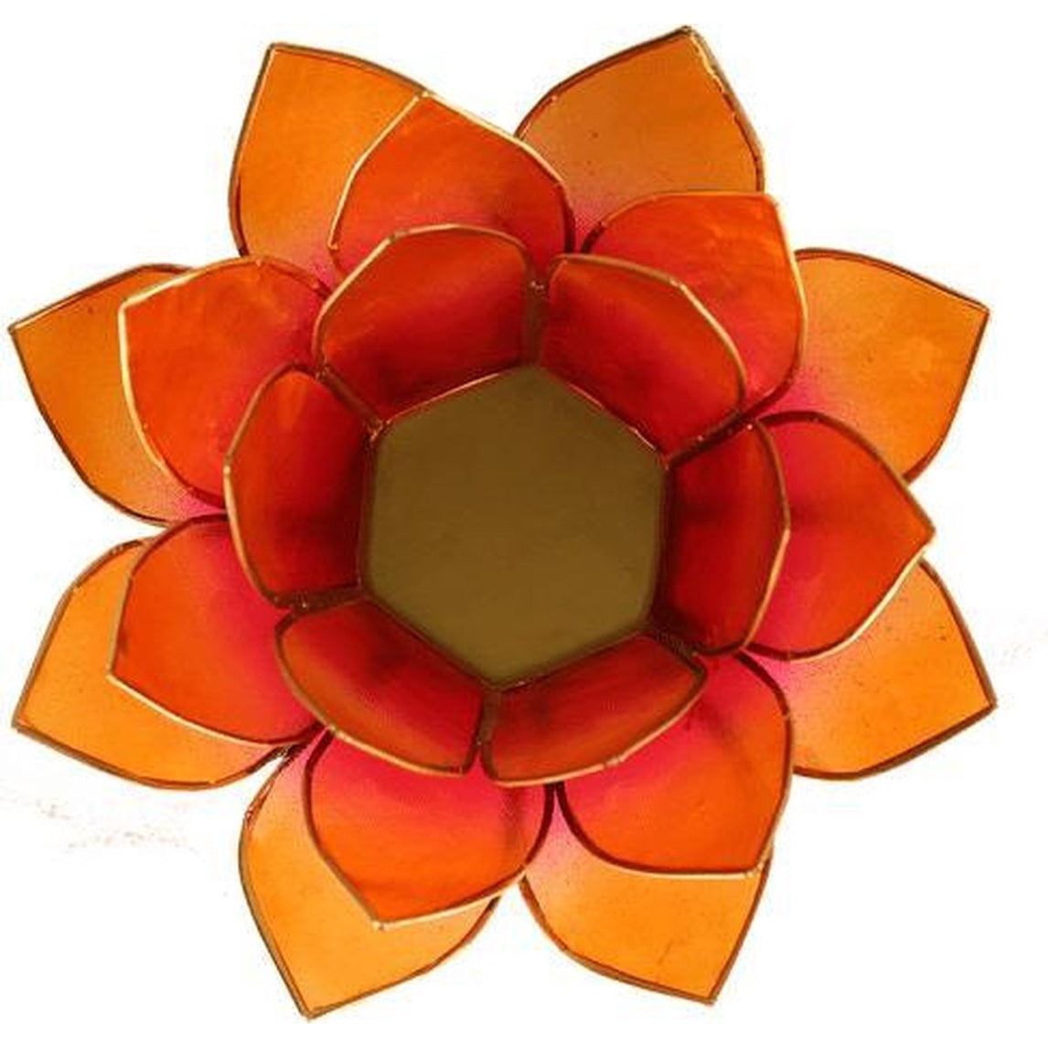 Yogi & Yogini Lotus sfeerlicht 2-kleurig roze-oranje -- Ø 13.5 cm