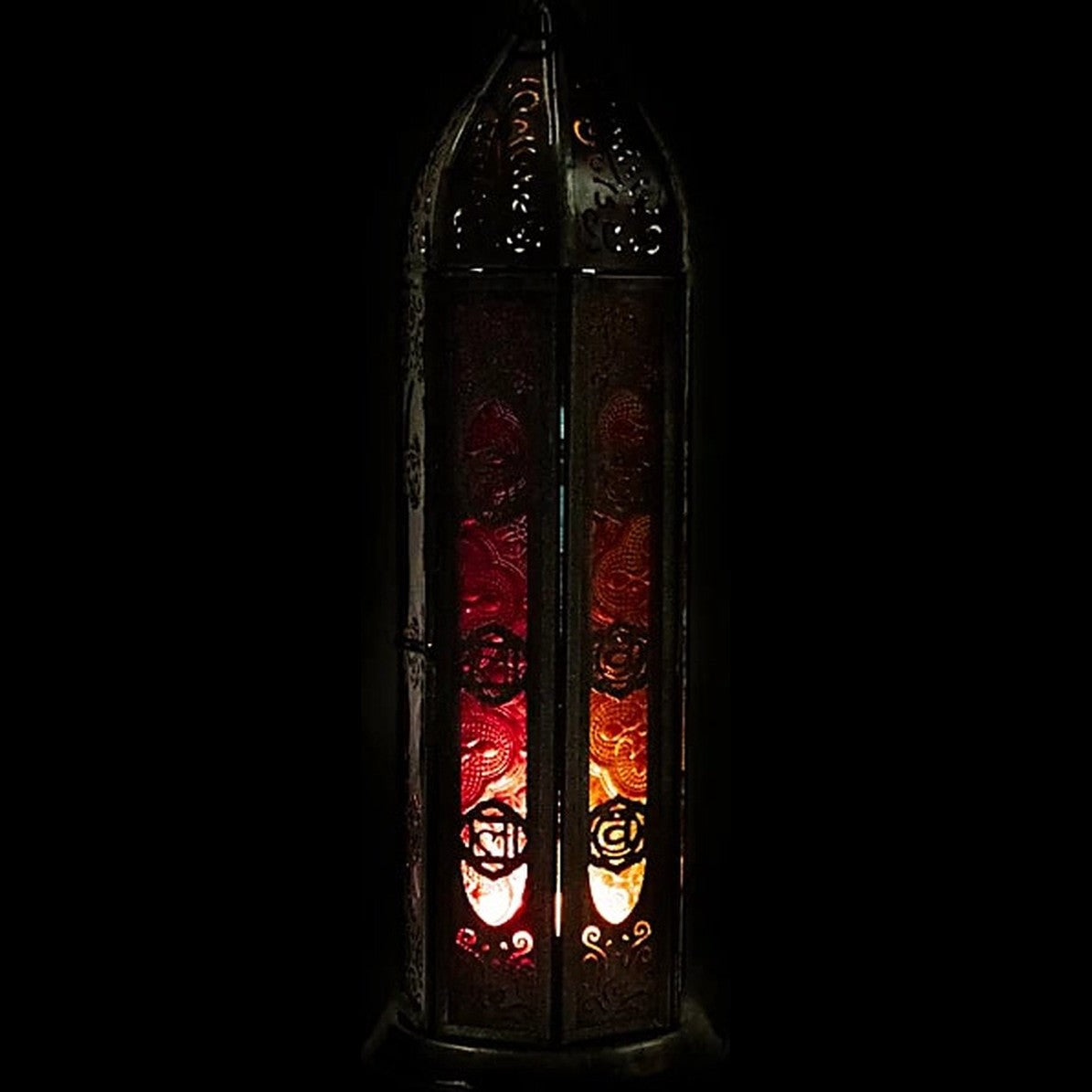 Yogi & Yogini naturals Sfeerlicht oosterse lantaarn zeven chakra's