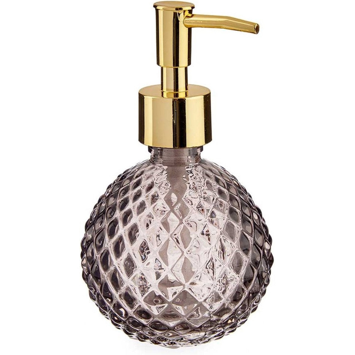 Zeepdispenser Gouden Antraciet 200 ml 8,5 x 15 x 9 cm Glas ABS