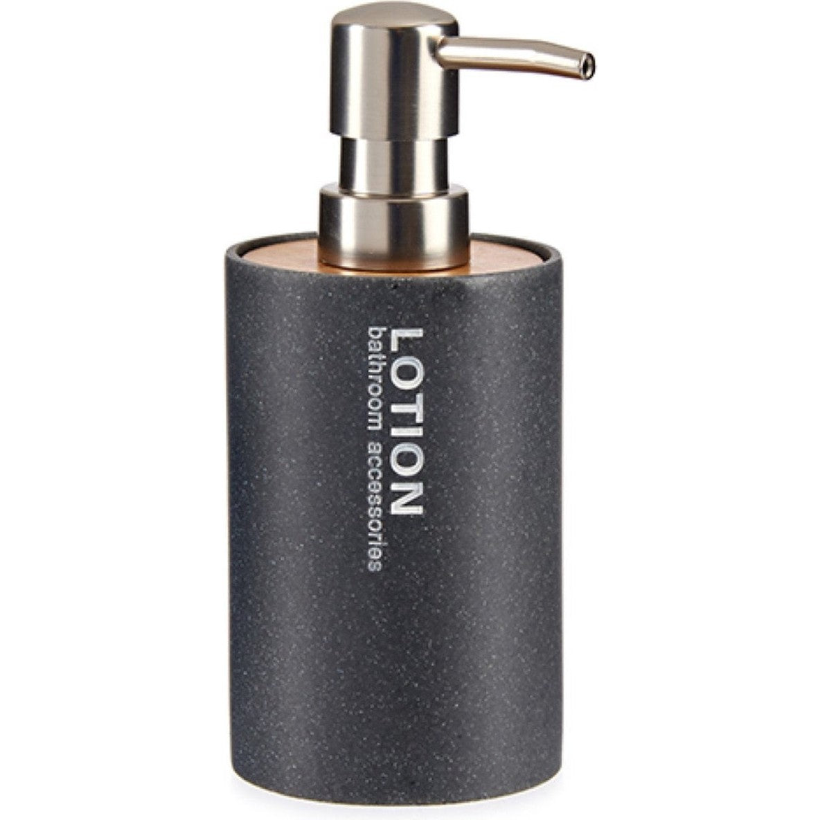 Zeeppompje/zeepdispenser antraciet grijs kunststof 350 ml - Badkamer/keuken zeep dispenser