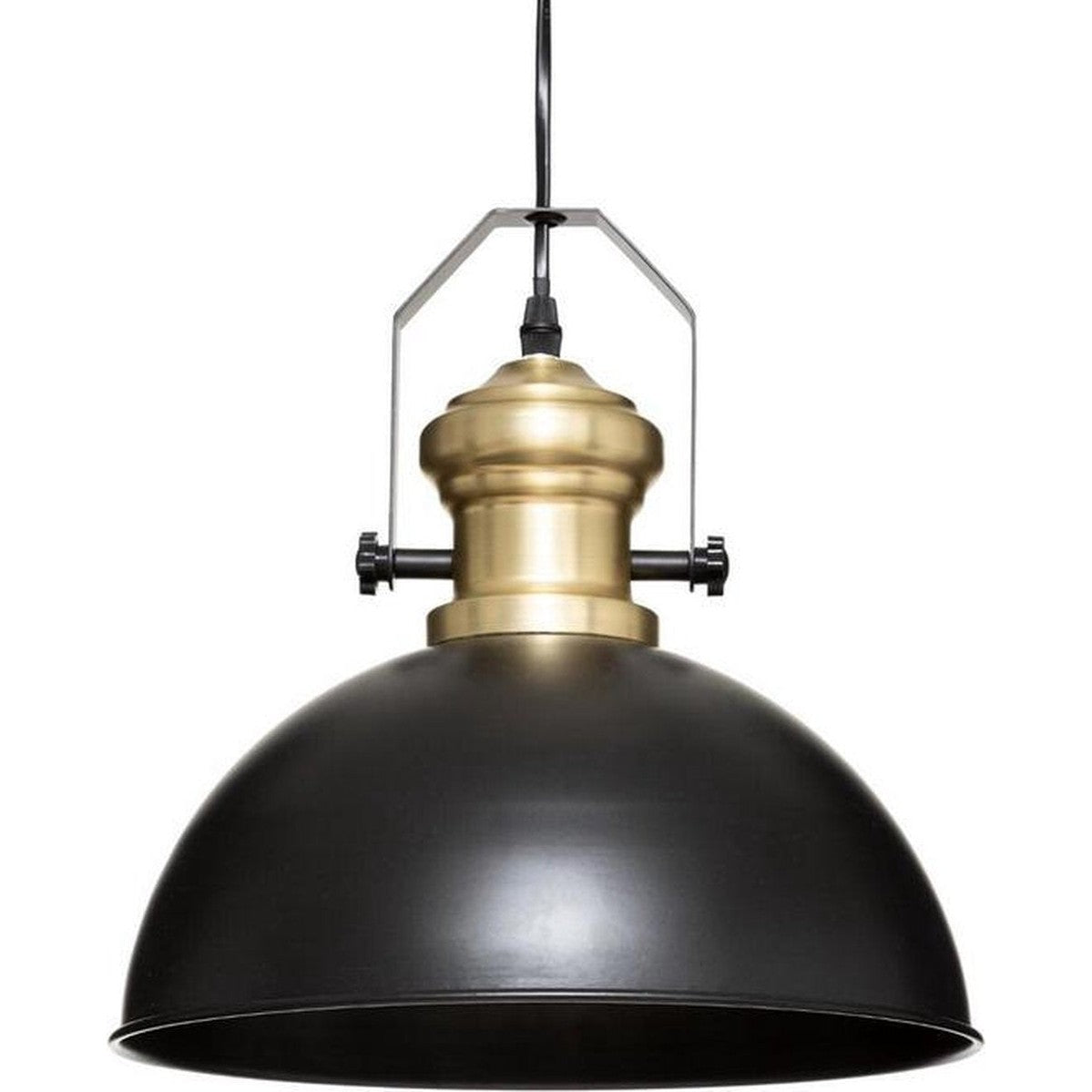 Zwarte met goudkleurige hanglamp, metaal ø 31 cm