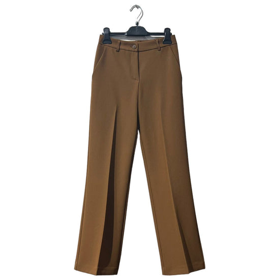 Wide Leg Trousers - Chocoladebruin